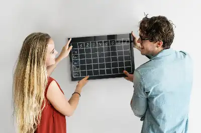 Magnetická popisovateľná tabuľa rozvrh hodín