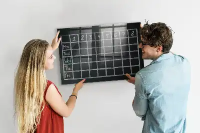 Magnetická popisovateľná tabuľa rozvrh hodín