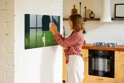 Magnetická popisovateľná tabuľa s motívom futbalového ihriska