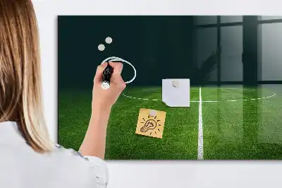 Magnetická popisovateľná tabuľa s motívom futbalového ihriska
