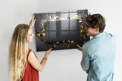 Magnetická popisovacia tabuľa so vzorom zlatých konfiet