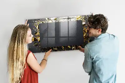 Magnetická popisovacia tabuľa so vzorom zlatých konfiet