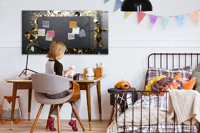Magnetická popisovacia tabuľa so vzorom zlatých konfiet