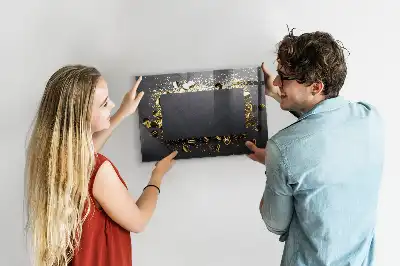 Magnetická popisovacia tabuľa so vzorom zlatých konfiet