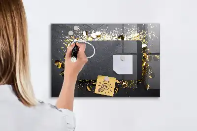 Magnetická popisovacia tabuľa so vzorom zlatých konfiet