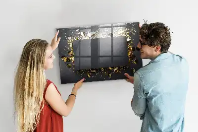 Magnetická popisovacia tabuľa so vzorom zlatých konfiet