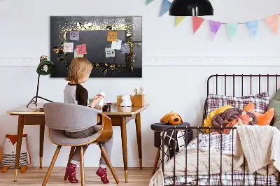 Magnetická popisovacia tabuľa so vzorom zlatých konfiet