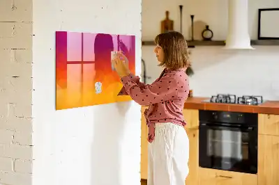 Magnetická popisovacia tabuľa východ slnka