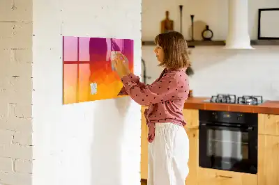 Magnetická popisovacia tabuľa východ slnka