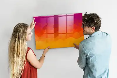 Magnetická popisovacia tabuľa východ slnka