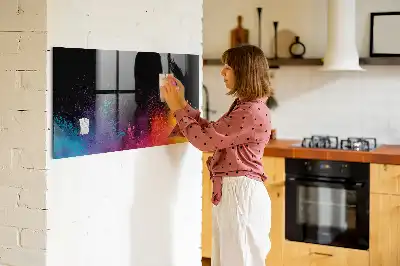 Magnetická popisovacia tabuľa v dizajne explózia farieb