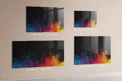 Magnetická popisovacia tabuľa v dizajne explózia farieb
