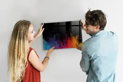 Magnetická popisovacia tabuľa v dizajne explózia farieb