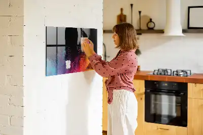 Magnetická popisovacia tabuľa v dizajne explózia farieb