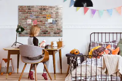 Magnetická popisovateľná tabuľa s motívom tehlovej steny