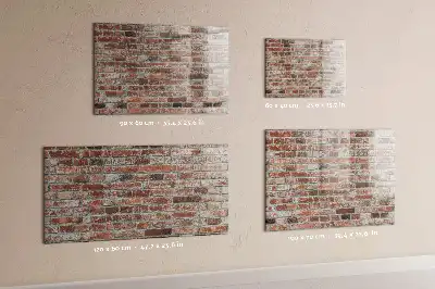 Magnetická popisovateľná tabuľa s motívom tehlovej steny