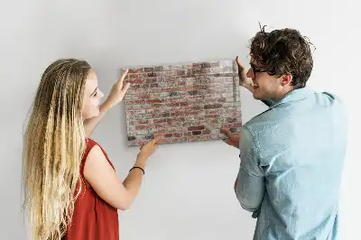 Magnetická popisovateľná tabuľa s motívom tehlovej steny