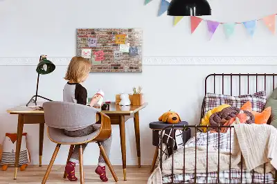 Magnetická popisovateľná tabuľa s motívom tehlovej steny