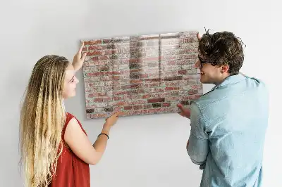 Magnetická popisovateľná tabuľa s motívom tehlovej steny