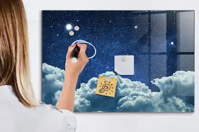 Magnetická popisovacia tabuľa s motívom nočnej oblohy