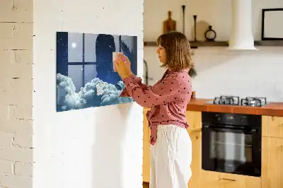 Magnetická popisovacia tabuľa s motívom nočnej oblohy