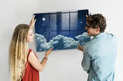 Magnetická popisovacia tabuľa s motívom nočnej oblohy