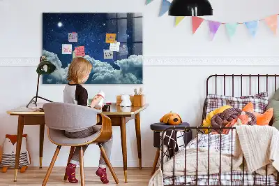 Magnetická popisovacia tabuľa s motívom nočnej oblohy