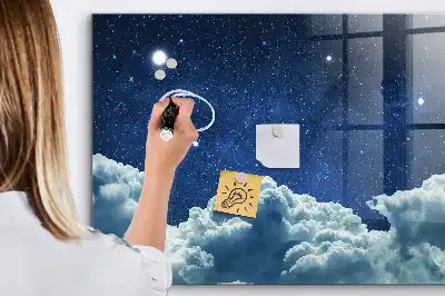 Magnetická popisovacia tabuľa s motívom nočnej oblohy
