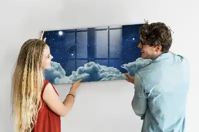 Magnetická popisovacia tabuľa s motívom nočnej oblohy