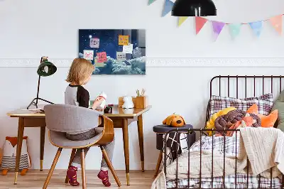 Magnetická popisovacia tabuľa s motívom nočnej oblohy