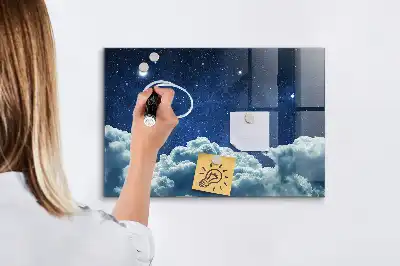 Magnetická popisovacia tabuľa s motívom nočnej oblohy