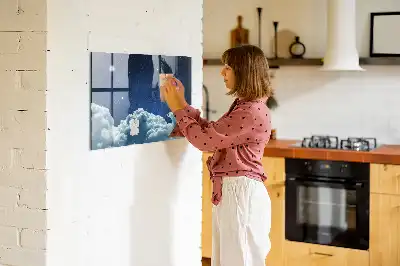 Magnetická popisovacia tabuľa s motívom nočnej oblohy