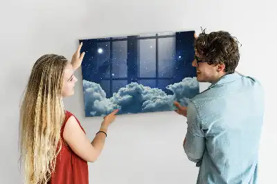 Magnetická popisovacia tabuľa s motívom nočnej oblohy