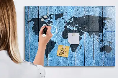 Mapa sveta magnetická popisovateľná tabuľa