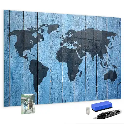 Mapa sveta magnetická popisovateľná tabuľa