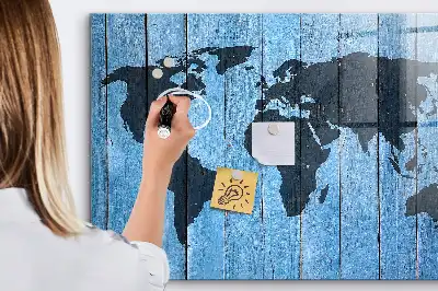 Mapa sveta magnetická popisovateľná tabuľa