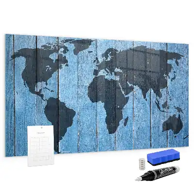 Mapa sveta magnetická popisovateľná tabuľa