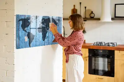 Mapa sveta magnetická popisovateľná tabuľa