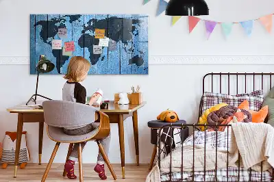Mapa sveta magnetická popisovateľná tabuľa
