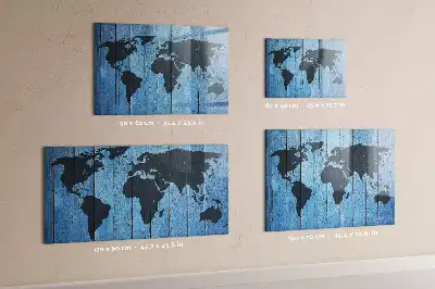 Mapa sveta magnetická popisovateľná tabuľa