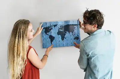 Mapa sveta magnetická popisovateľná tabuľa