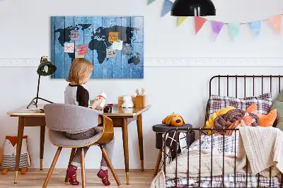 Mapa sveta magnetická popisovateľná tabuľa