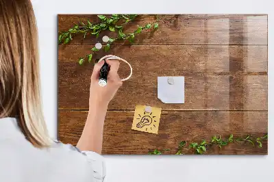 Magnetická popisovacia tabuľa v dizajne rustikálneho dreva