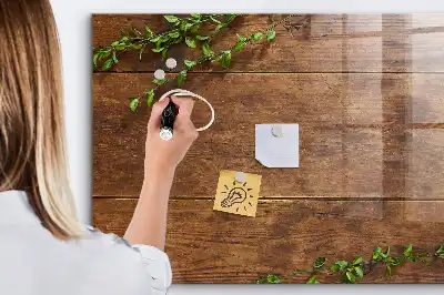 Magnetická popisovacia tabuľa v dizajne rustikálneho dreva
