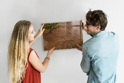 Magnetická popisovacia tabuľa v dizajne rustikálneho dreva