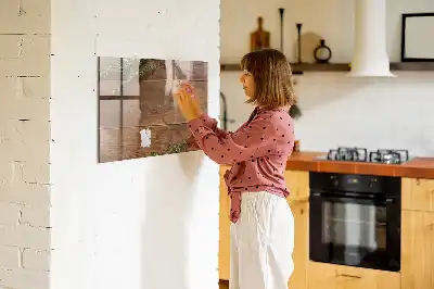 Magnetická popisovacia tabuľa v dizajne rustikálneho dreva