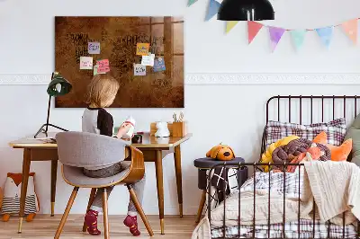 Magnetická popisovacia tabuľa mapa s názvami krajín