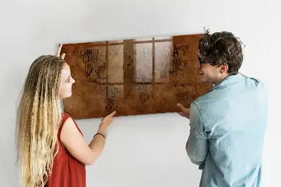 Magnetická popisovacia tabuľa mapa s názvami krajín
