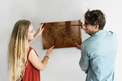 Magnetická popisovacia tabuľa mapa s názvami krajín