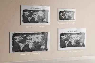 Magnetická popisovateľná tabuľa s motívom retro mapy sveta